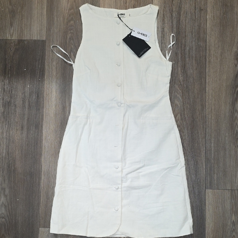 Chic White Button-Down Midi Dress
